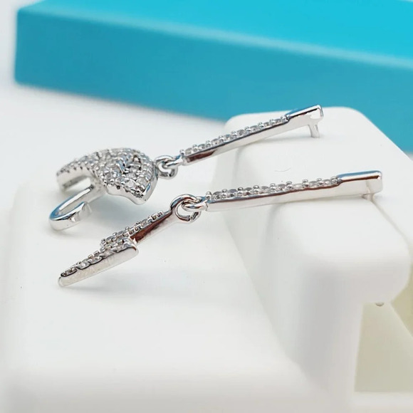 "925 Sterling Silver CZ Beautiful Earrings for Women, 1USPAR4260 - Picture 11 of 11